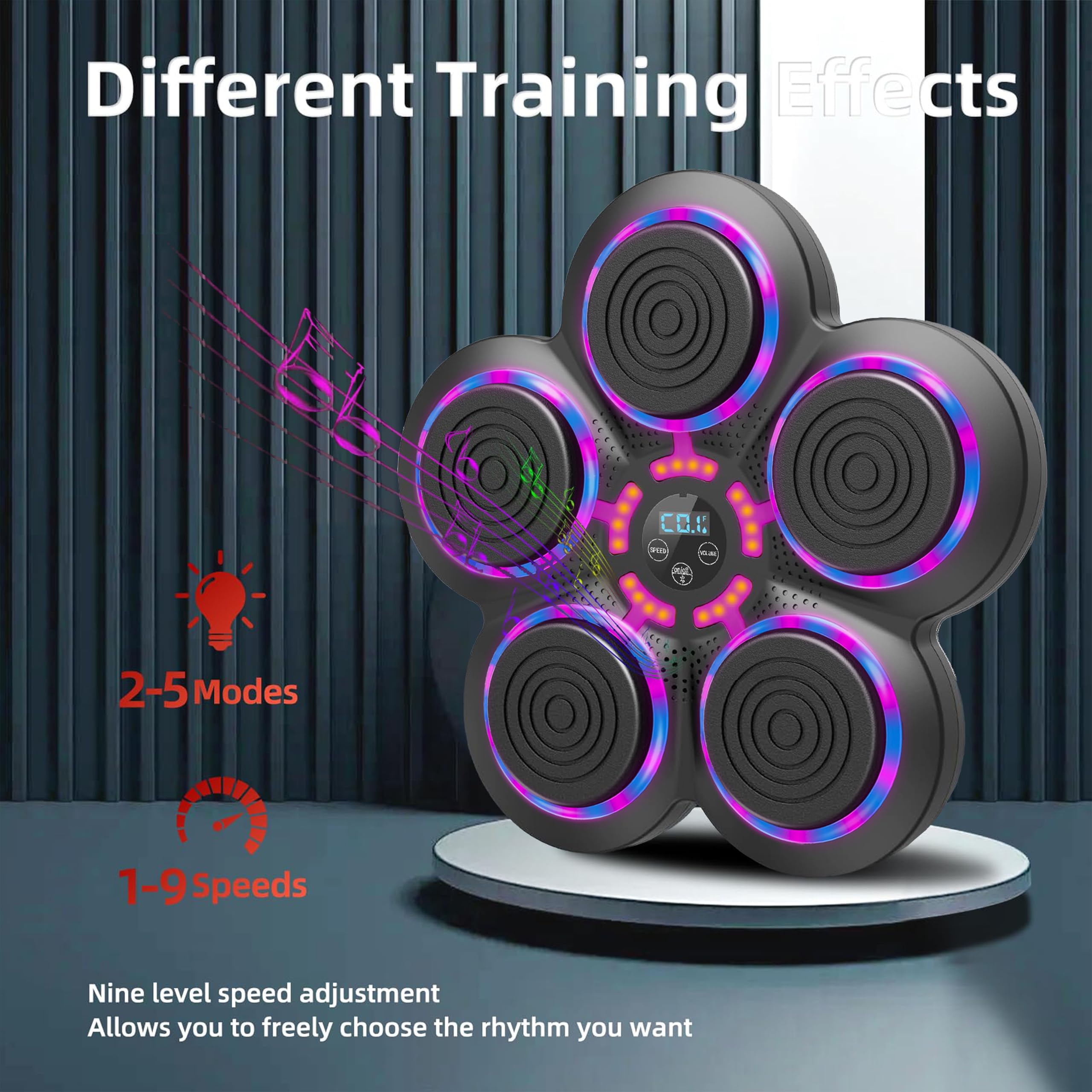 QEIFEII 2025 Music Boxing Machine with Boxing Gloves, Smart Bluetooth Boxing