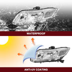 Headlights Assembly for 2012-2015 Honda Civic 4Dr Sedan | 2012-2013 Honda Civic