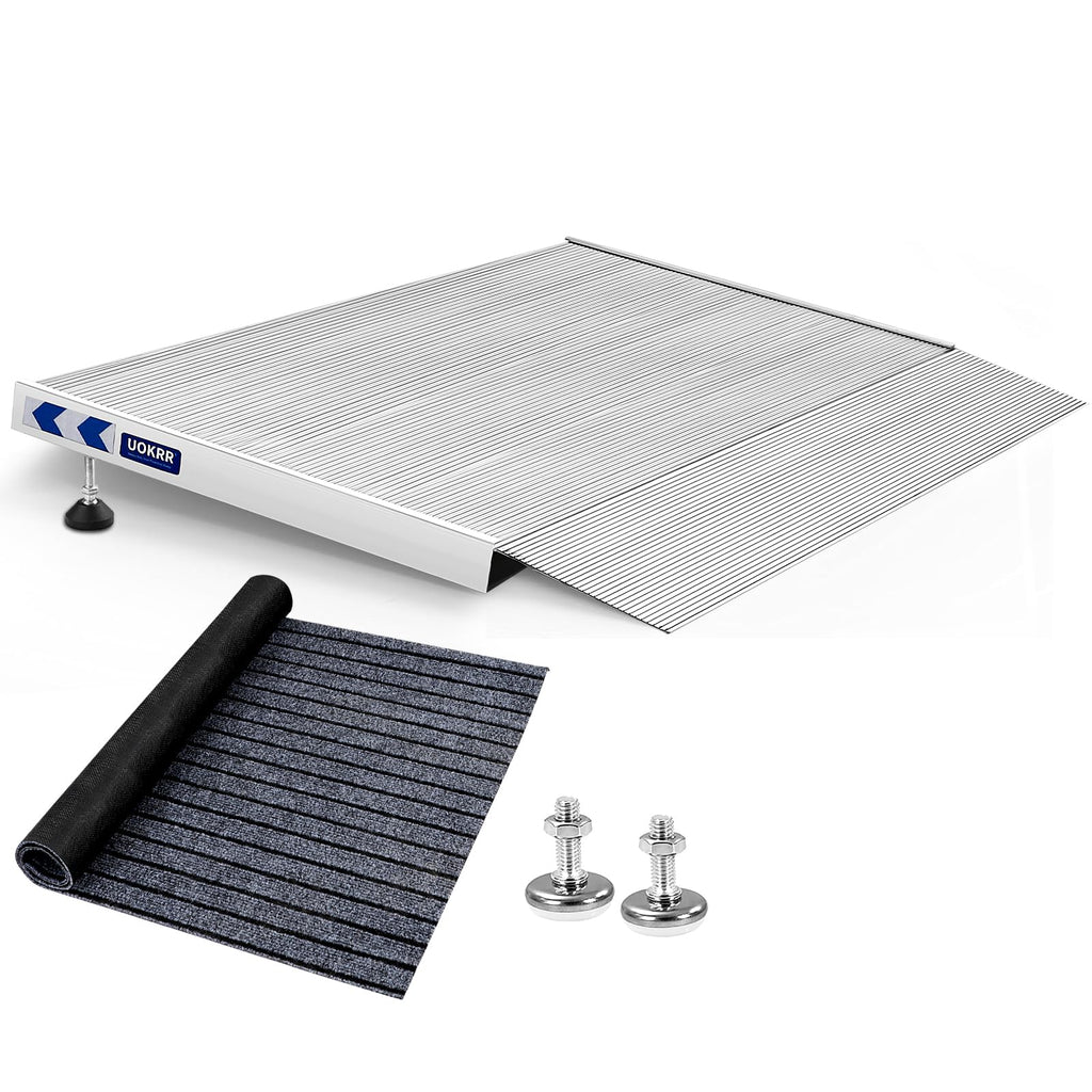 UOKRR Threshold Ramp for Wheelchairs, 1.6-4.7" Rise and 24"×36" W Platform