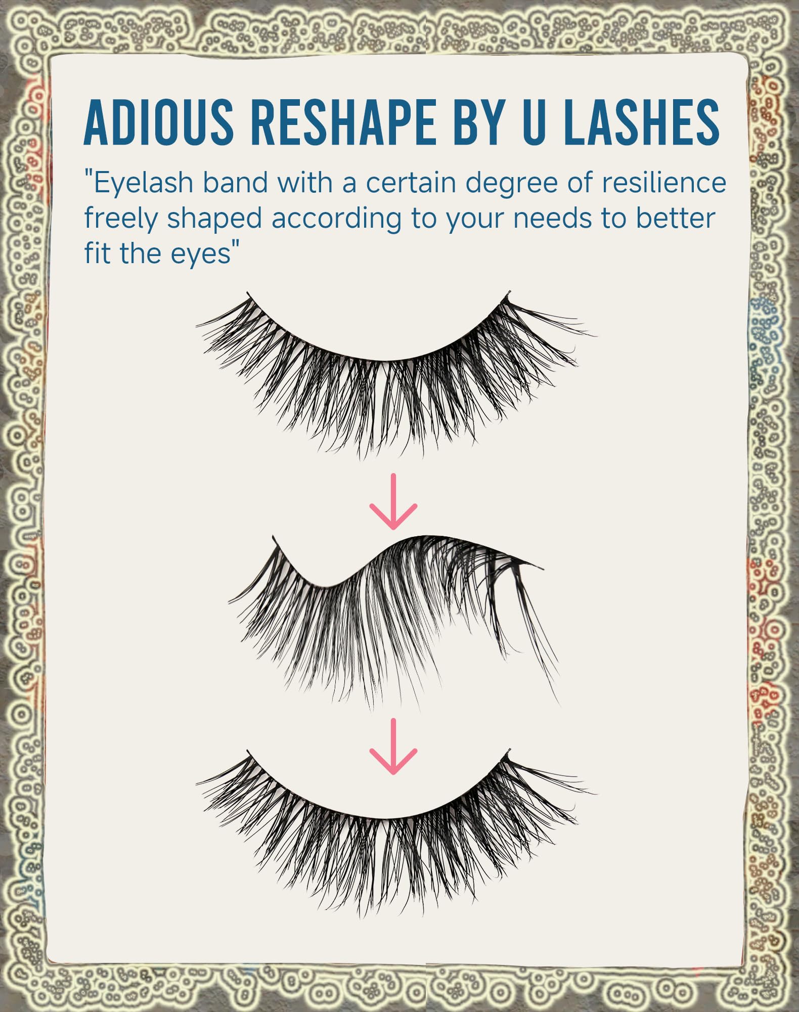 Volume Fluffy Wispy Faux Mink Lashes Natural Look Brown Eyelashes 7 Count