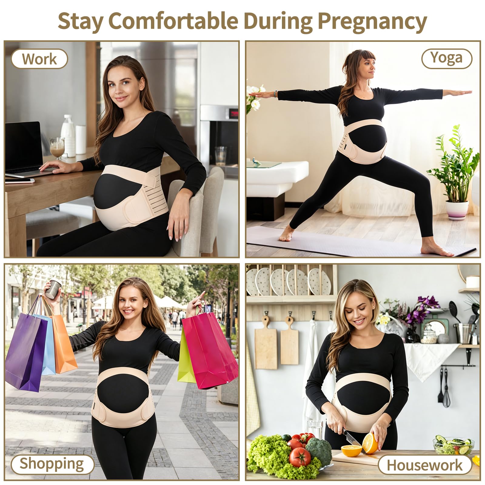 ChongErfei Maternity Belt, Pregnancy 3 in 1 Support Belt for Back/Pelvic/Hip