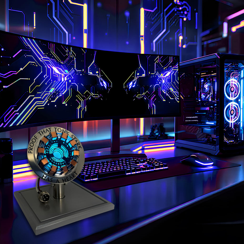 Lonyiabbi Arc Reactor LED Atmosphere Light USB Lamp w/ Display Case