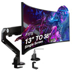 AVLT Single Monitor Arm Desk Mount 13–38 inch  Full Motion VESA Ultrawide Black