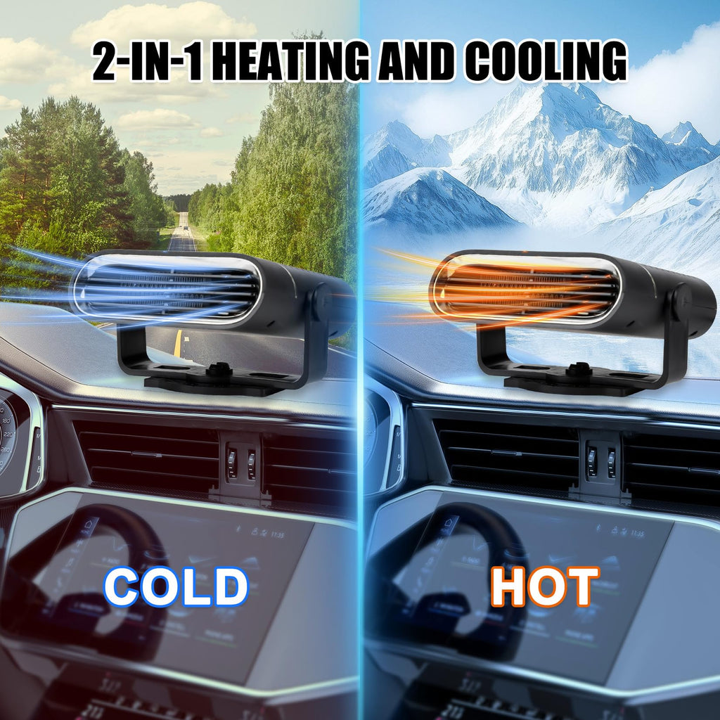 Car Heater - PSLER 12v Plug in Heater for Car, Windshield Warmer Quick