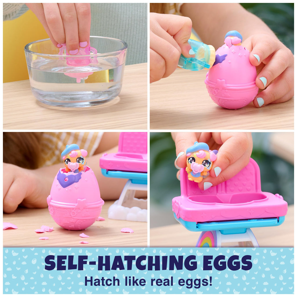 Hatchimals Alive, Hungry Hatchimals Playset with Highchair Toy and 2 Mini