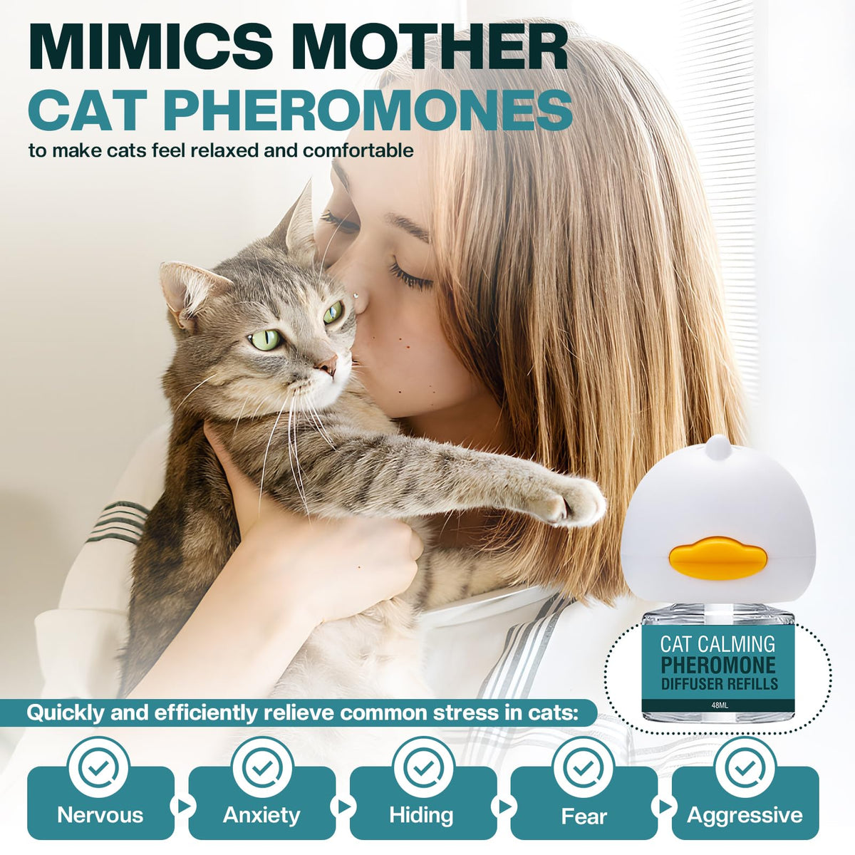 OPEN BOX - LIWENQI Cat Calming Diffuser 6 in 1 Multicat Calming Pheromones