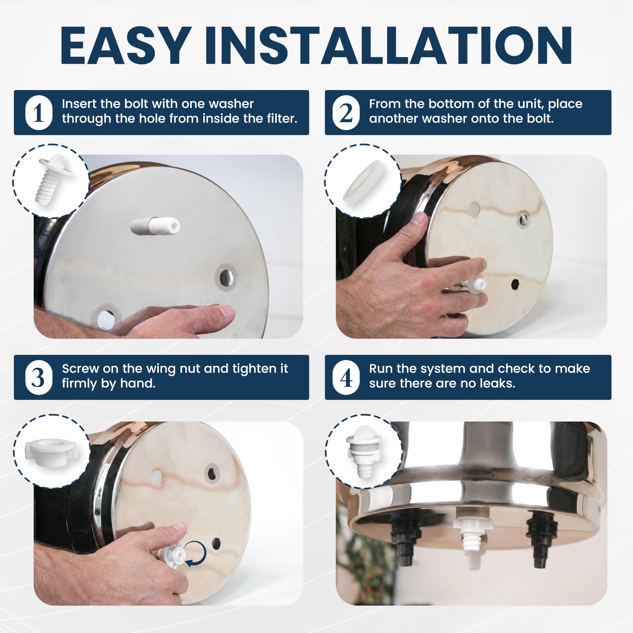 PHOENIX GRAVITY Polypropylene Hole Blockers for All Gravity-Fed Water Filtration Systems - PP Plugs Compatible with Berkey, Waterdrop, Purewell, and Other Countertop Water Filter Systems