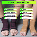 TechWare Pro Ankle Brace Compression Sleeve - Relieves Achilles Tendonitis,