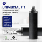Gravity Water Filter System - 1.5 Gallons NSF Certified AISI 304 Stainless Steel