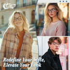 CGID Fake Glasses Clear Lens Non-Prescription Retro Rectangle UV400 Unisex