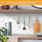 FUZSKWID 4Pcs Cute Self Adhesive Towel Hooks -Max Load 10LB,Heavy Duty Utility