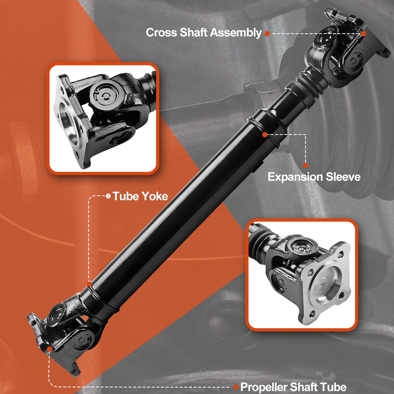 65-7040 Front Complete Drive Shaft Prop Shaft Driveshaft Assembly [AWD]