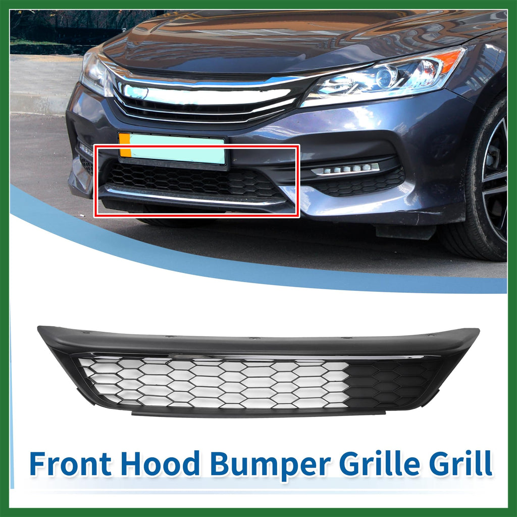 Front Lower Bumper Grille for 2016 Honda Accord 4 Door EX Black 71152T2FA50
