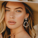 Rustic Couture's Western Turquoise Earrings Jewelry for Women Cowgirl Drop