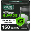 168 Count Depend Guards Incontinence Pads for Men Maximum Absorbency