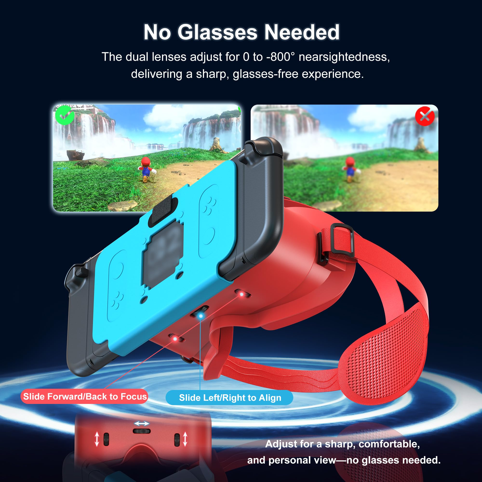 Upgraded VR Headset for Switch 2 (2025), Switch 2 VR Virtual Boy Glasses with