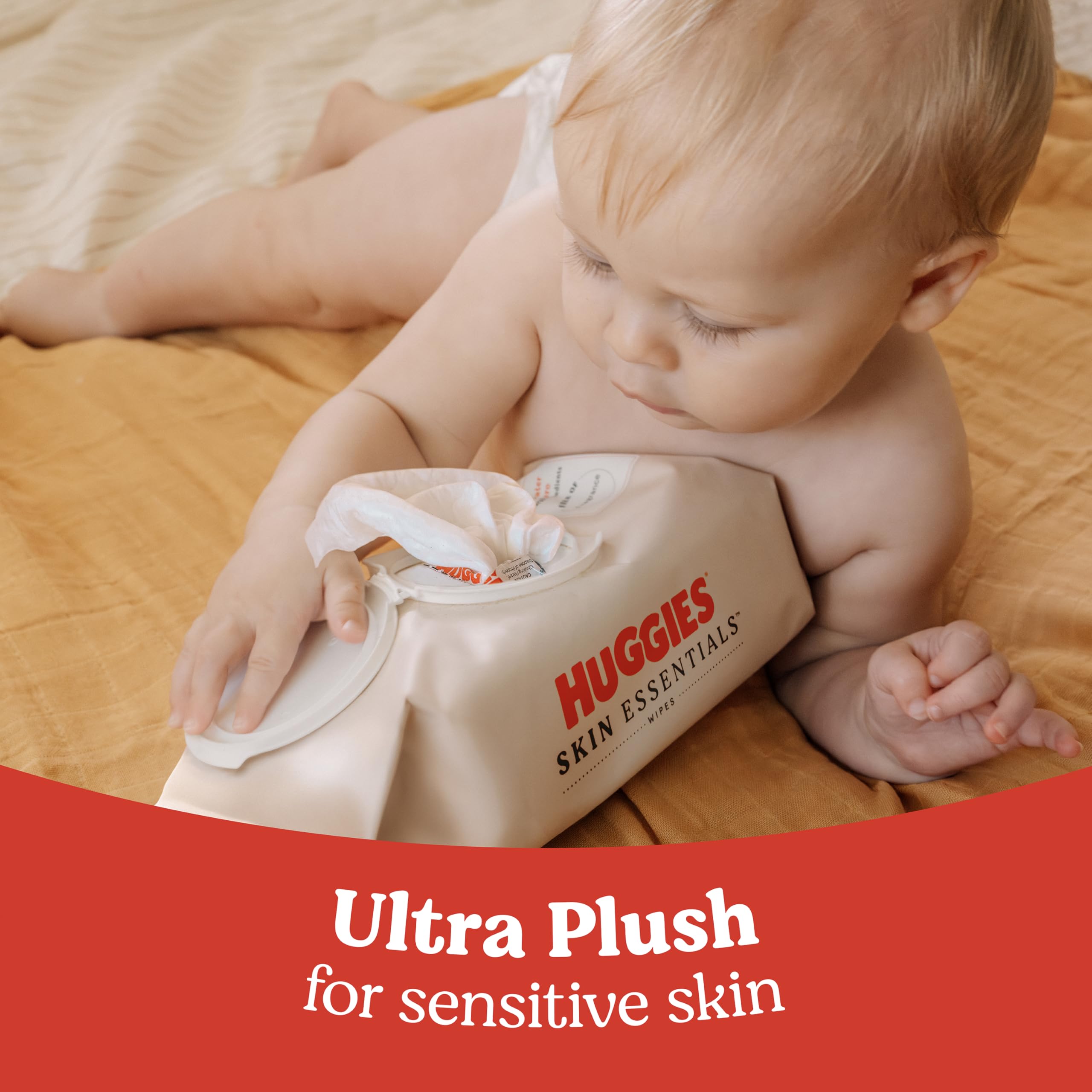 10 packs 560 Ct Huggies Skin Essentials Baby Wipes, Hypoallergenic, 99% Water