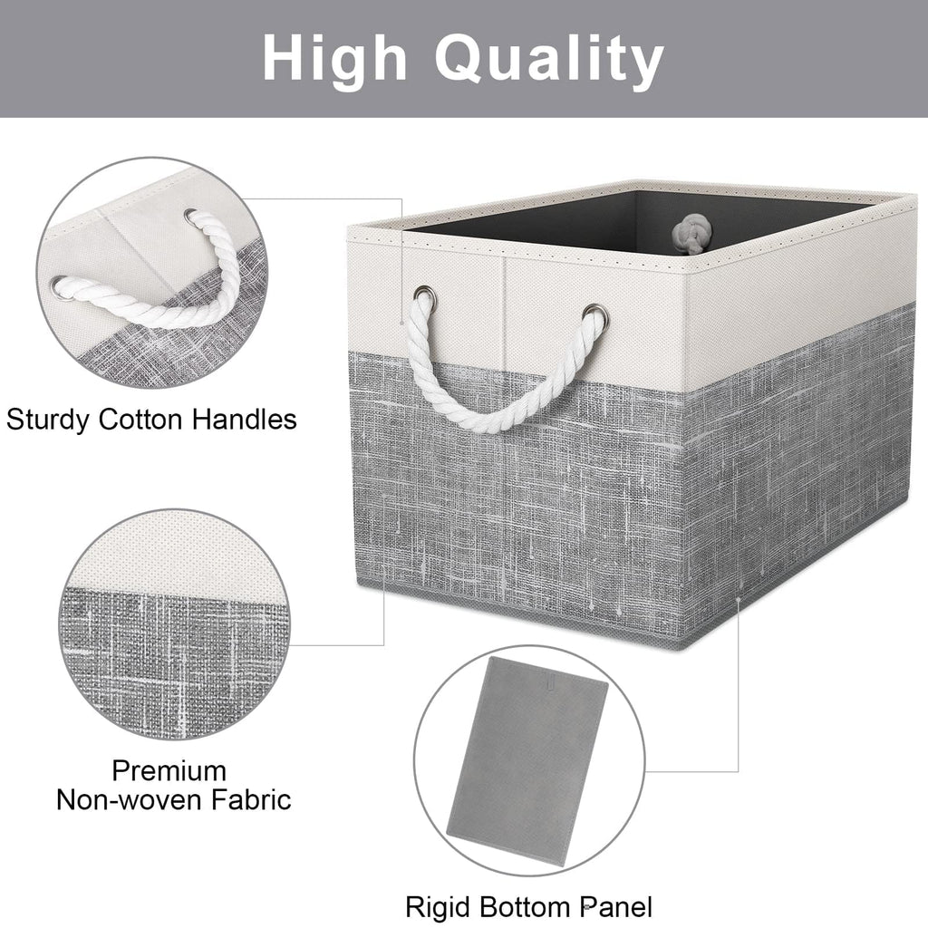 Fab totes Storage Bins [3-Pack], Foldable Storage Baskets for Organizing Toys,