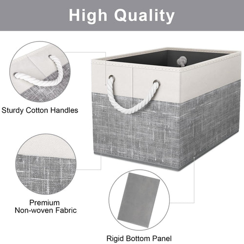 Fab totes Storage Bins [3-Pack], Foldable Storage Baskets for Organizing Toys,