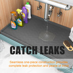 TigeJoy 28" x 19" Under Sink Mats for Kitchen Waterproof, Leak-Proof Silicone
