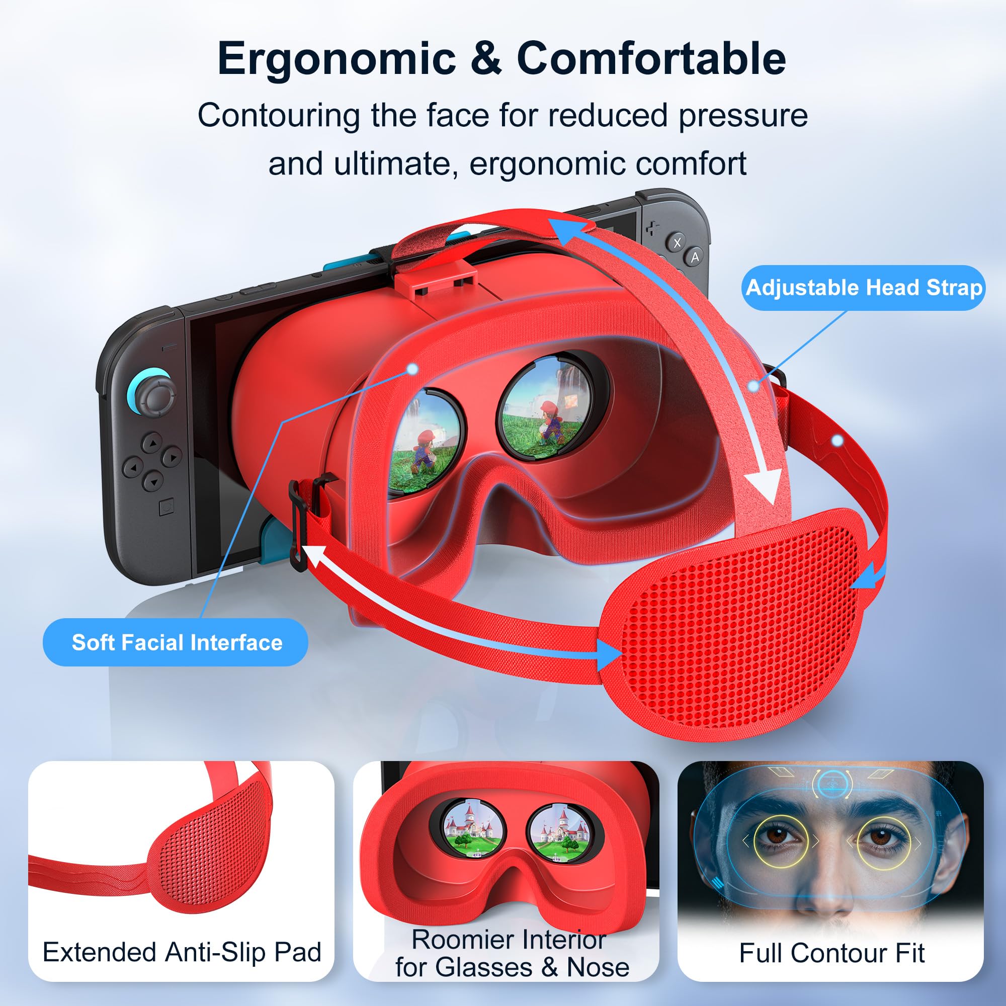 Upgraded VR Headset for Switch 2 (2025), Switch 2 VR Virtual Boy Glasses with