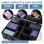 Trading Card Storage Box 600+ Toploaders MTG Sports Cards Hard Case