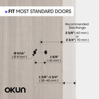 Okun Halo Dummy Door Handle, Brushed Champagne Gold Non-Turning Door Lever