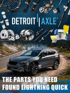 Detroit Axle - REAR Brake Kit for 2012-2018 Ford Focus Drilled & Slotted Disc