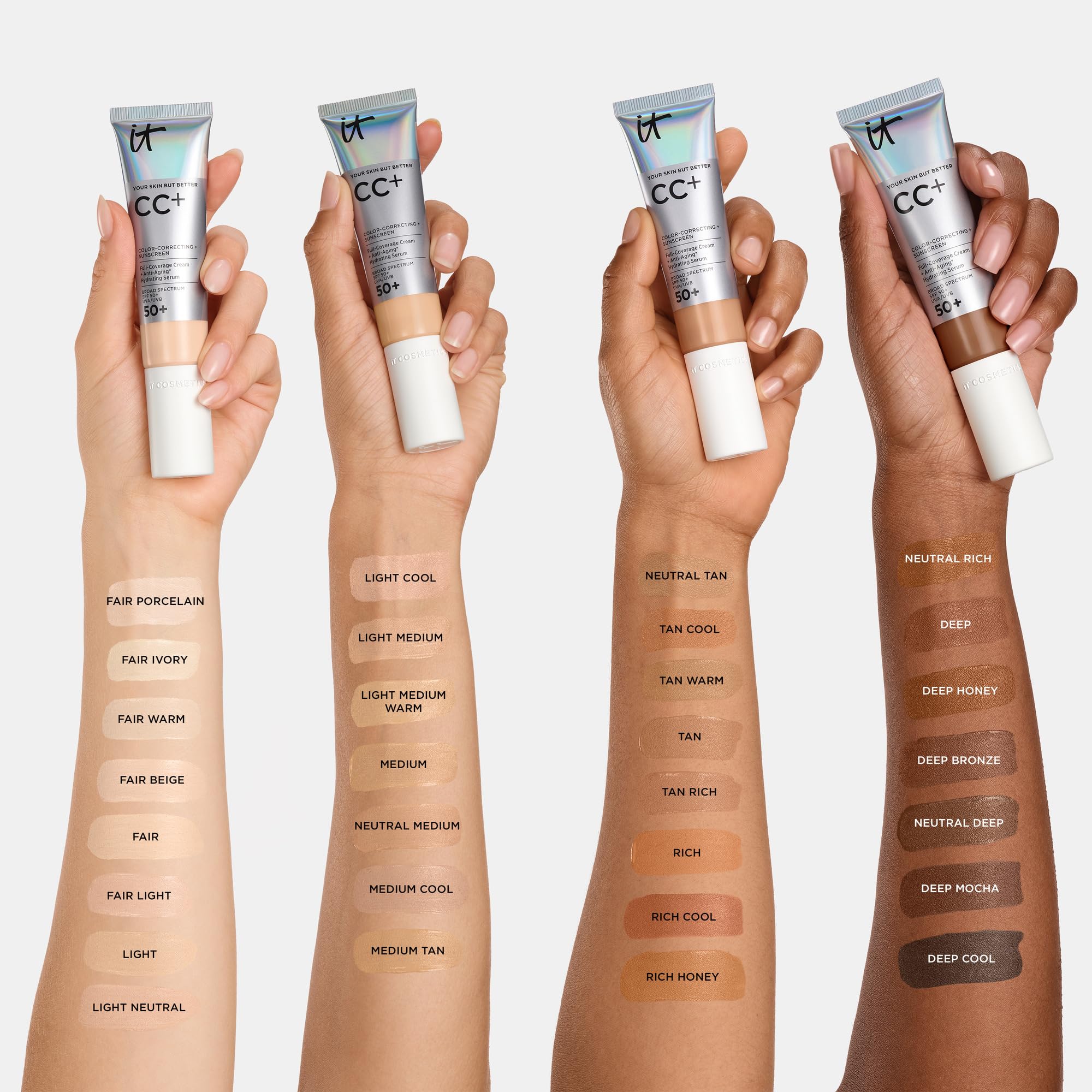 IT Cosmetics CC+ Cream (Fair Light) - Natural Full Coverage Foundation With SPF