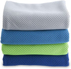 SMALLElectric 4 Packs Microfiber Cooling Towel (40"x 12"), Ice & Chilly Stay