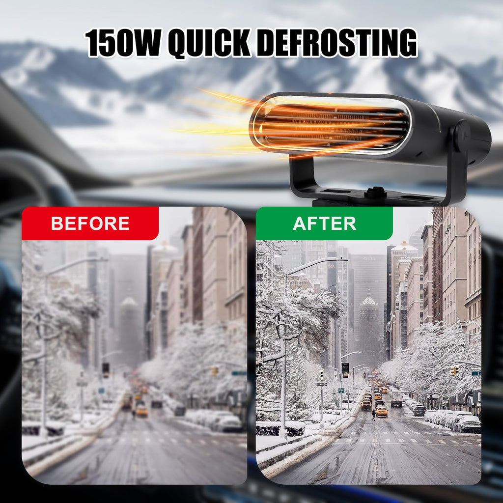 Car Heater - PSLER 12v Plug in Heater for Car, Windshield Warmer Quick