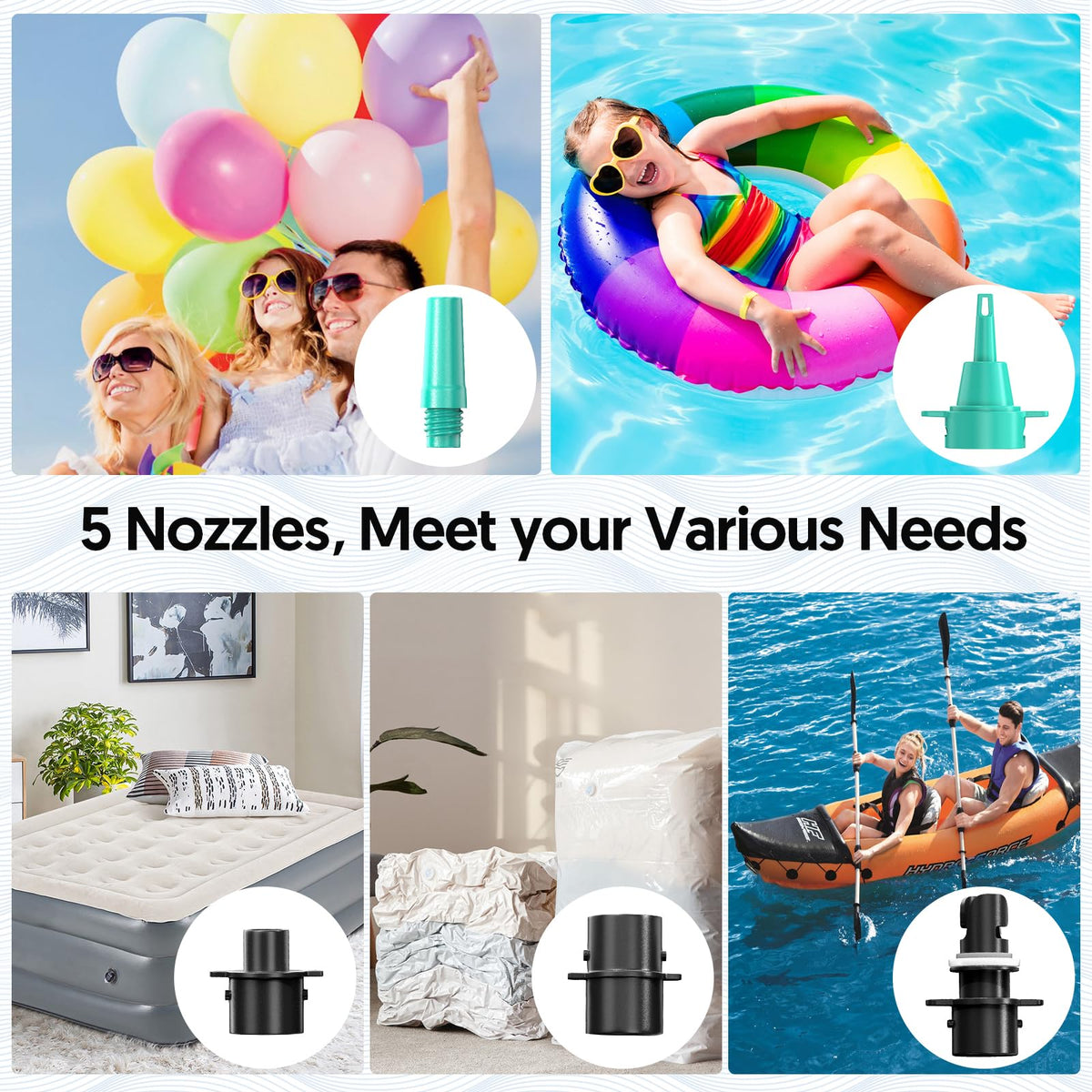 Elefor Massage Gun Deep Tissue,PercussioAir Mattress Pump for Balloons Pool