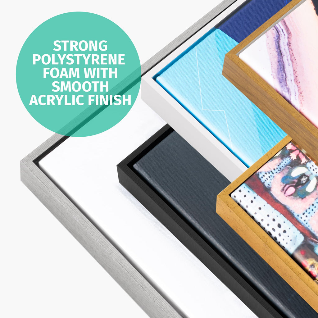 PIXY Canvas Floater Frame 24x24 Nordic White Oak for 1.5" Deep Canvas