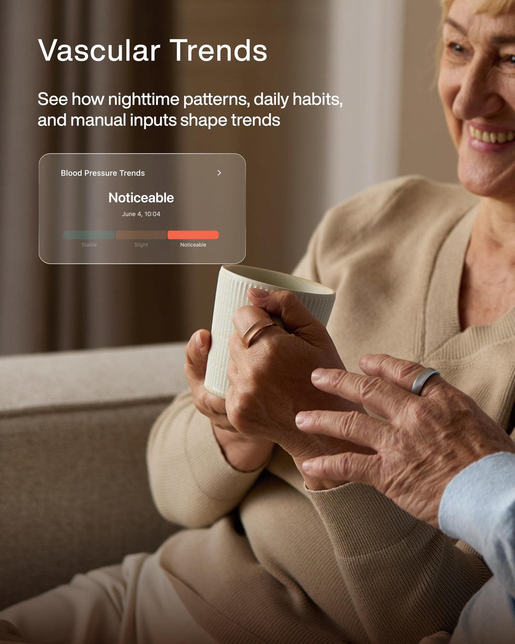 RingConn Gen 3, World’s First Smart Ring with Vascular Trends, No App