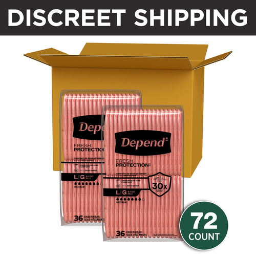 72Ct Large Depend Fresh Protection Adult Incontinence Underwear