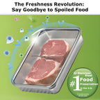 Bacon Container for Refrigerator, 1 Pack 304 Stainless Steel Airtight Deli Meat