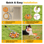 Tivray Dog Tie Out Stake and Cable, 360° Swivel Stake No Tangle, Heavy Duty