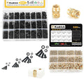 Kadrick 2520PCS Heat Set Inserts & Hex Socket Screw Assortment M2-M5 Black