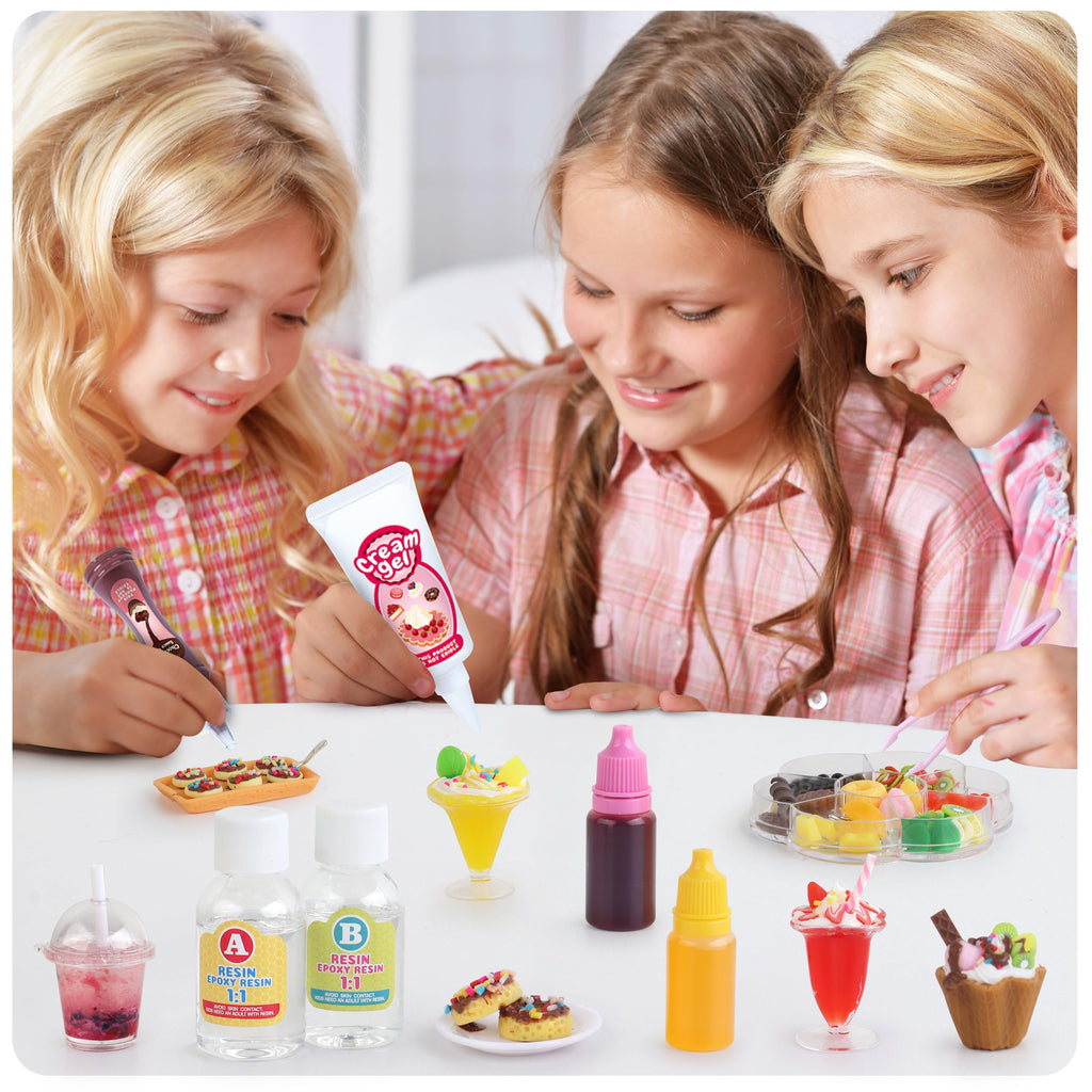 12 Making Miniature Food Toys Set, DIY, Resin Play, NOT Edible, Kitchen Mini