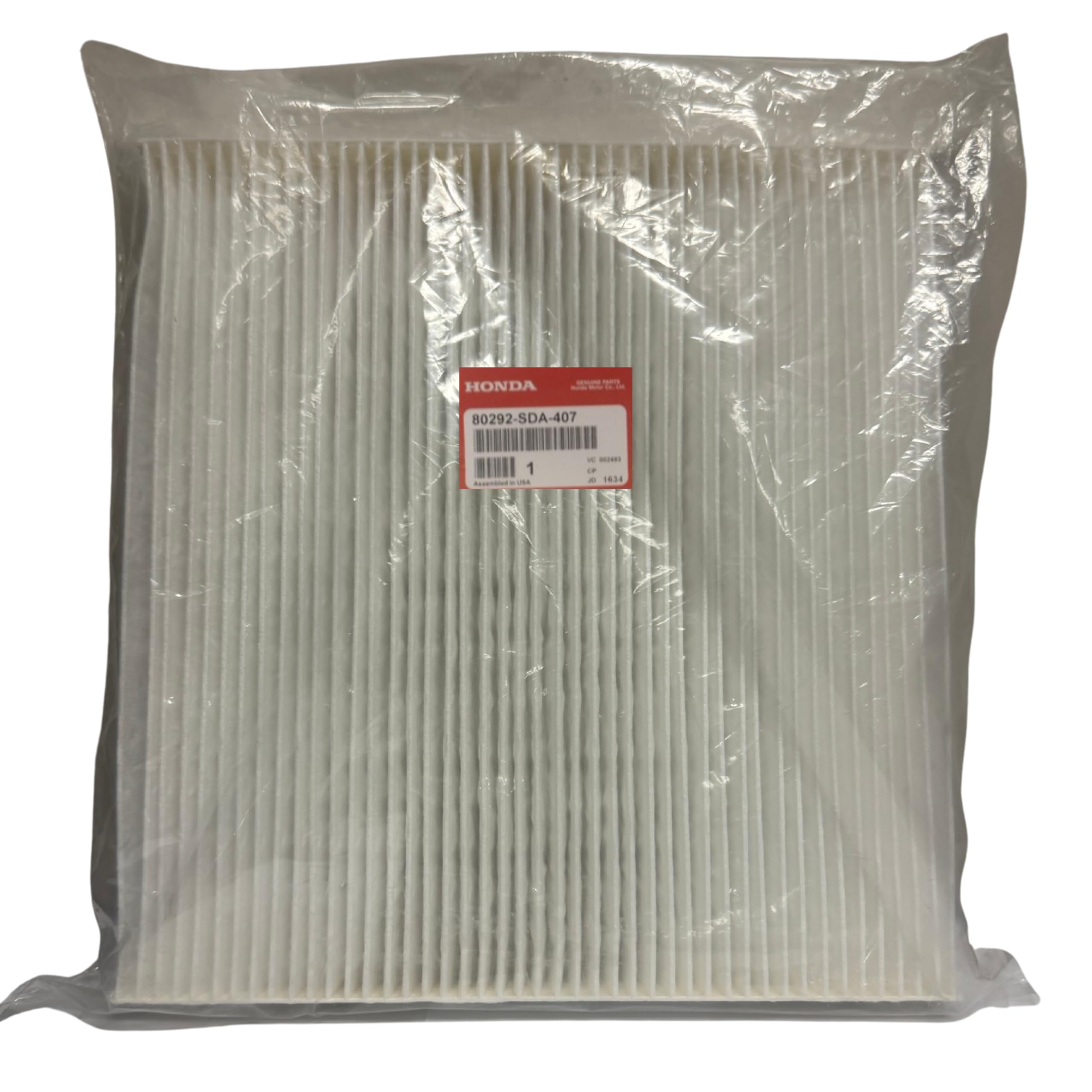 Honda 80292-SDA-A01 Cabin Air Filter for Accord, Civic, CRV, Odyssey, Passport,