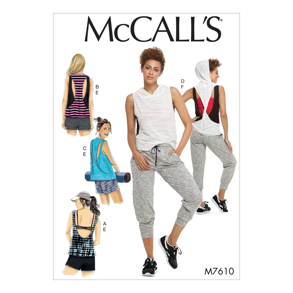 McCall's Patterns Misses' Pullover Tops Size Y(XSM-SML-MED)