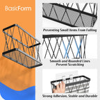 BasicForm 4 Pack Metal Kitchen Inside Cabinet Door Organizer, Adhesive Lid