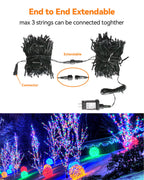 Blingstar Christmas String Lights - 98.4 Ft+9.8 Ft 300 LED Extendable Plug-in 8