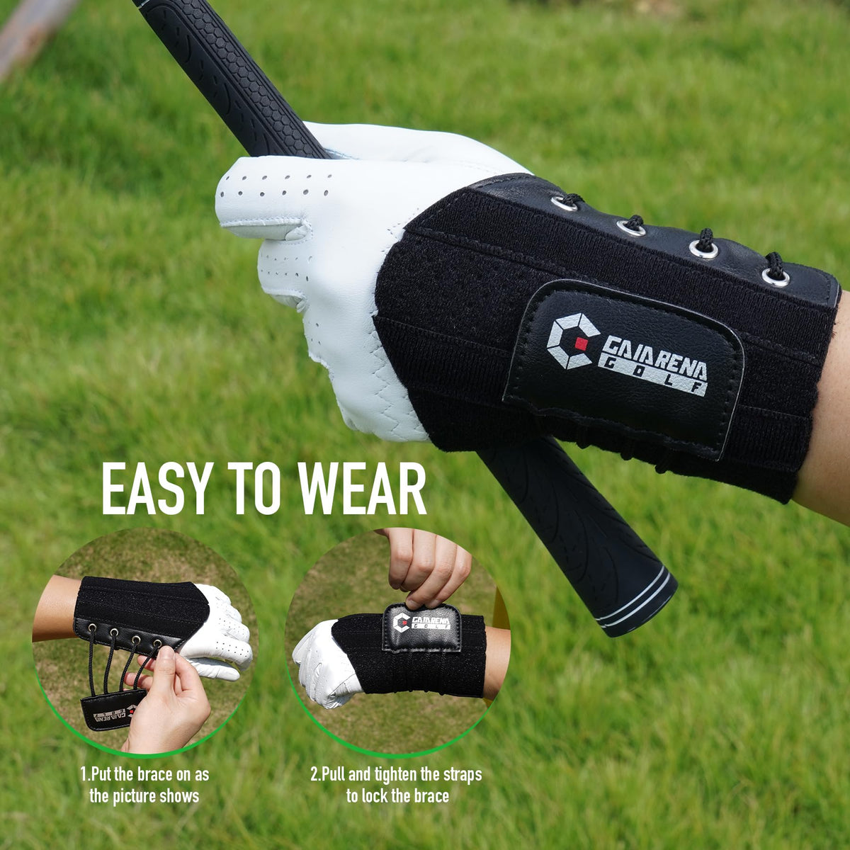 GAIARENA Golf Wrist Hinge Trainer Brace Swing Training Aid Left Hand M
