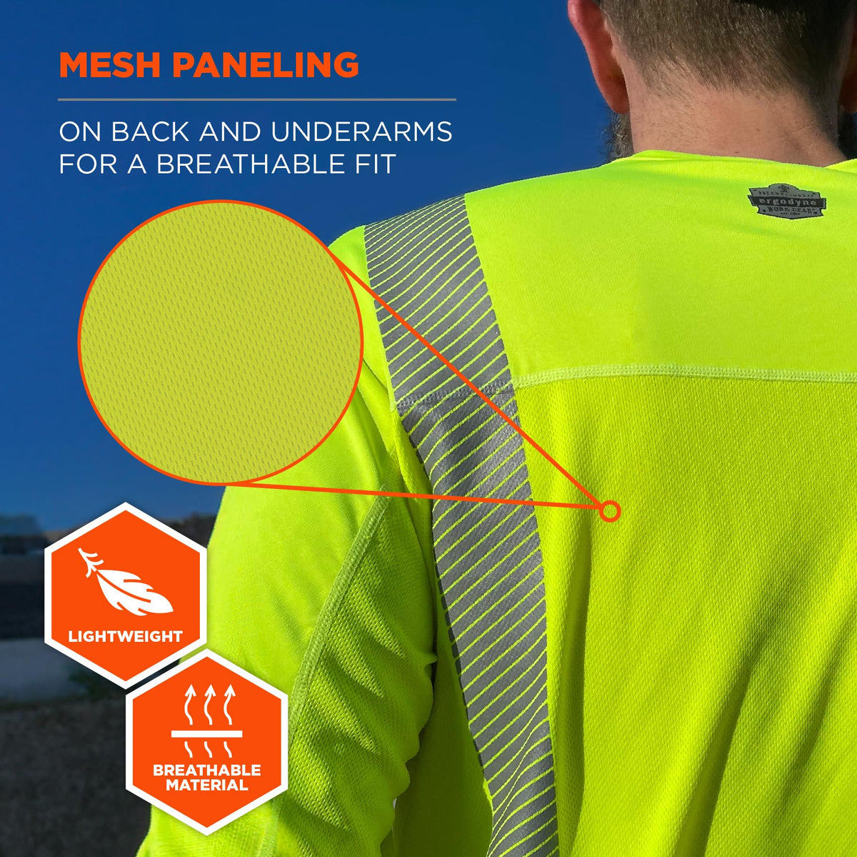 Ergodyne Chill Its 6688 Hi Vis Reflective Shirt, Class 2, Cooling Sun Shirt with