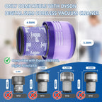 Keluke 3 Pack V9 Filter Replacement Compatible with Dyson Digital Slim SV57 SV18