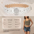 WHIPPY Western Belts for Women Vintage Disc Waist Belts Concho Leather Belts