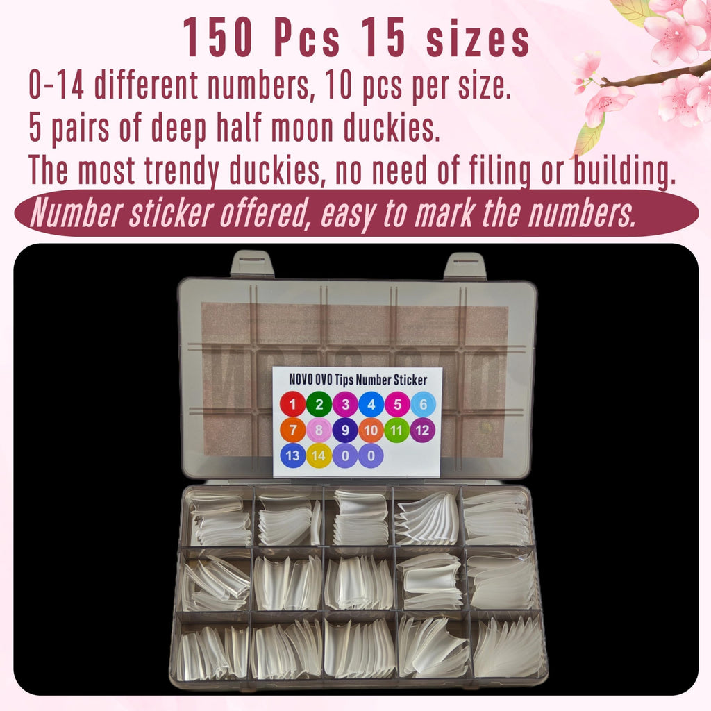 NOVO OVO Halloween Extra Thick Duck Feet Nail Tips Full Cover for Press on