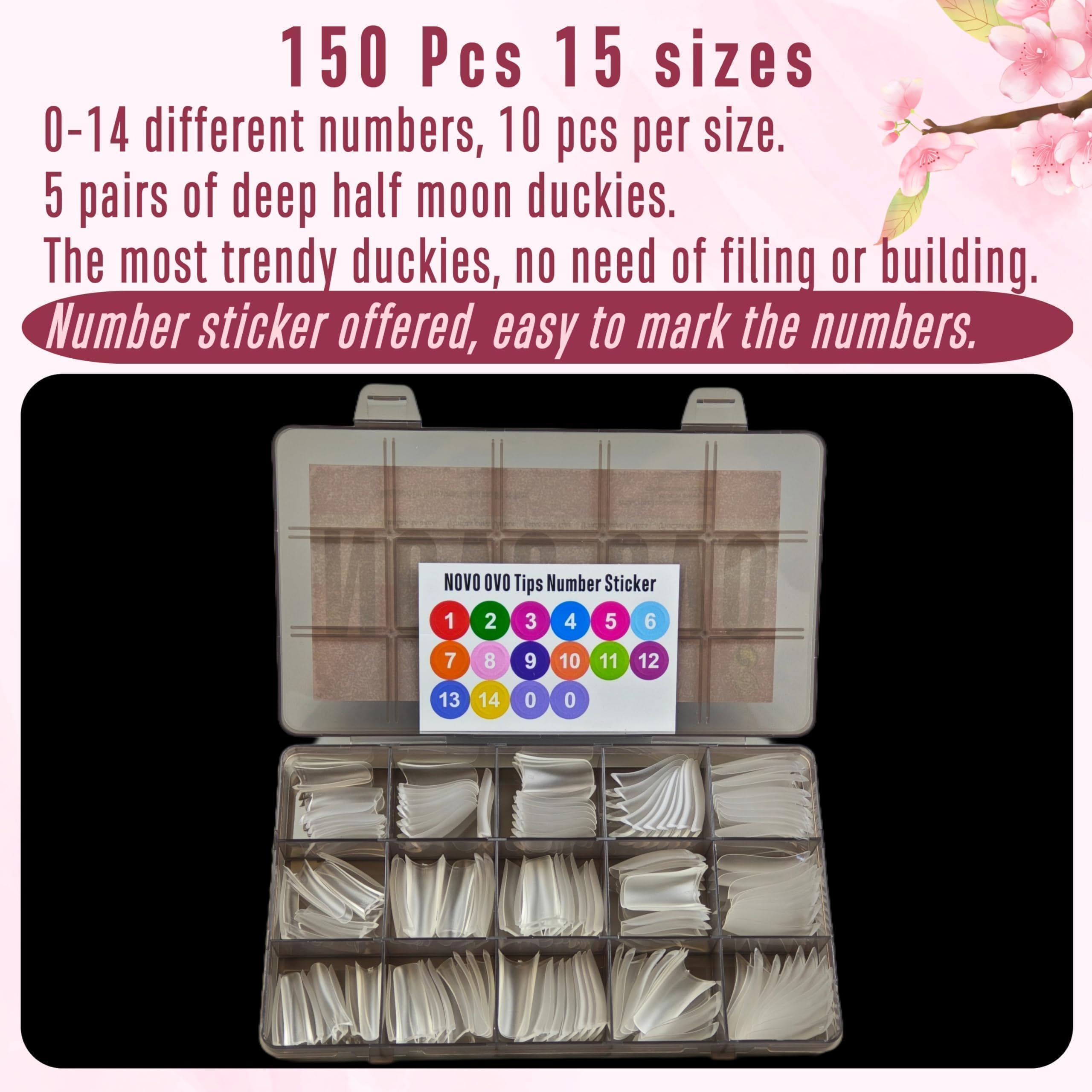 NOVO OVO Halloween Extra Thick Duck Feet Nail Tips Full Cover for Press on