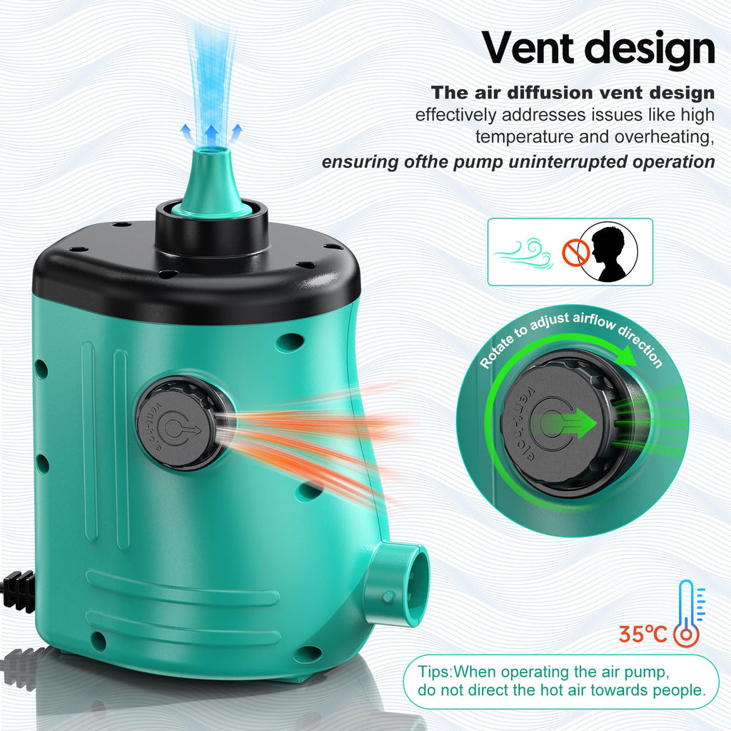 Elefor Massage Gun Deep Tissue,PercussioAir Mattress Pump for Balloons Pool